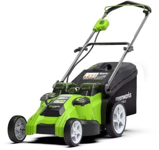Газонокосилка аккумуляторная GREENWORKS G40LM49DB,  49см, несамоходная,  без АКБ, без ЗУ [2500207]
